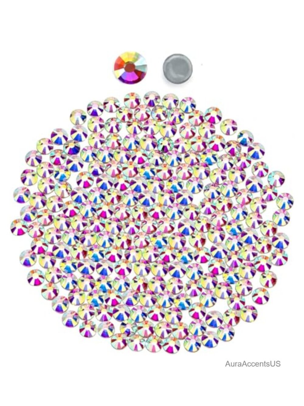Hotfix Glass Rhinestones SS30 Flatback Crystal AB for Crafts DIY